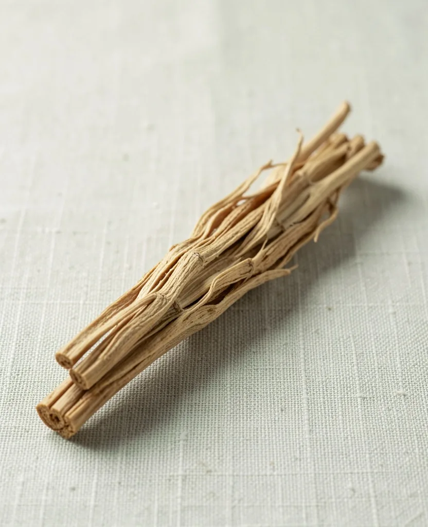 Close-up of a dried herbal root