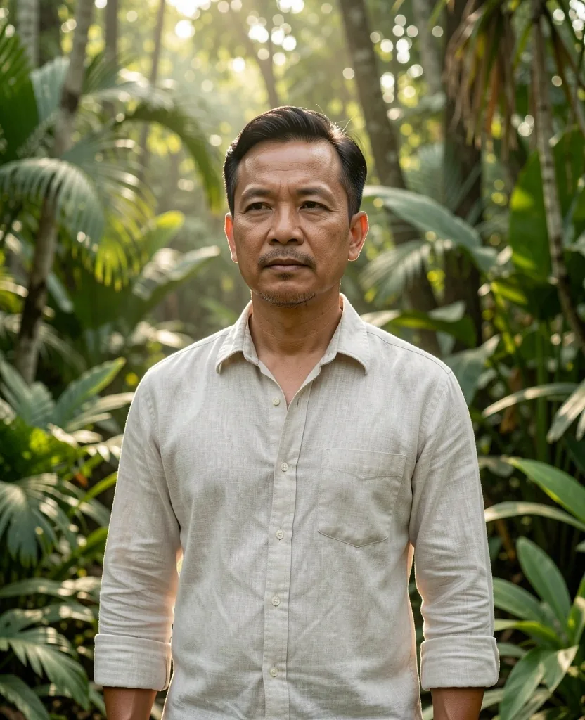 Portrait of a man in natural morning light