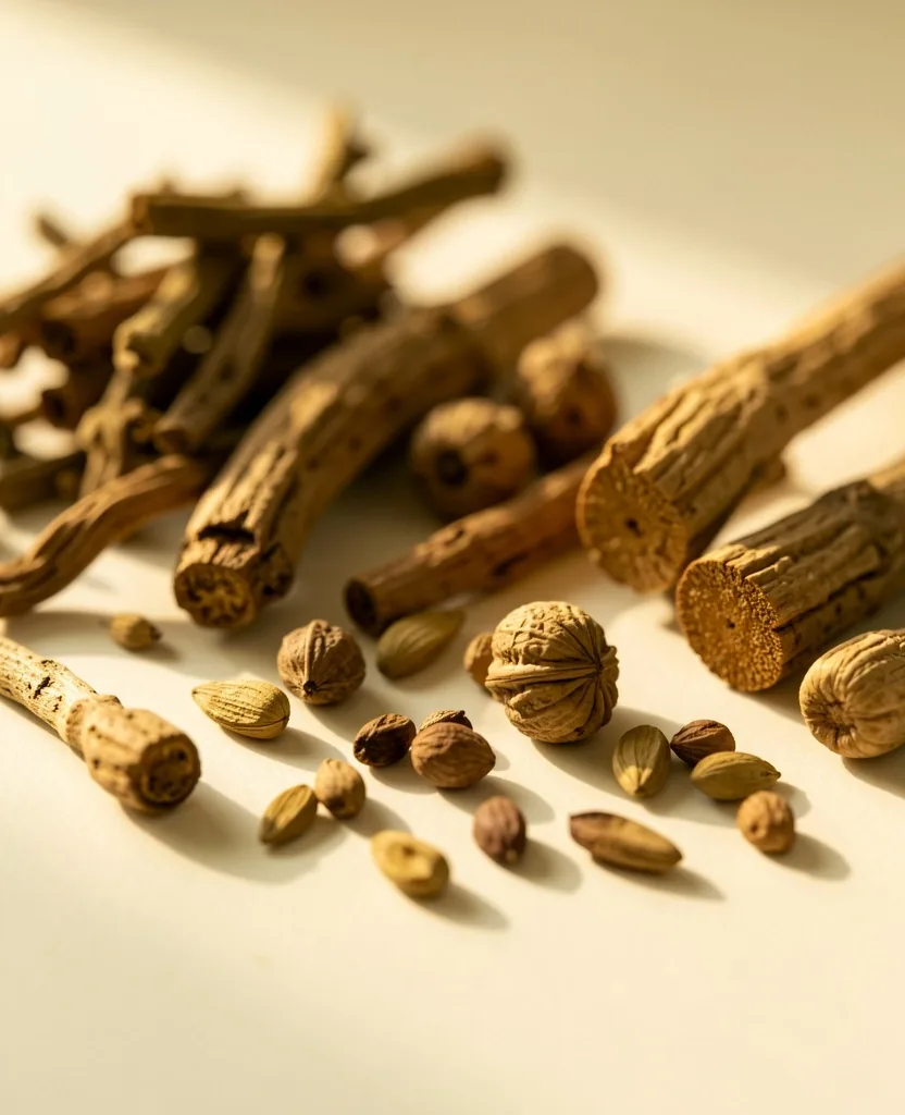 Dried botanical specimens on a laboratory surface